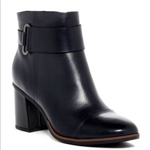 Korks black leather booties